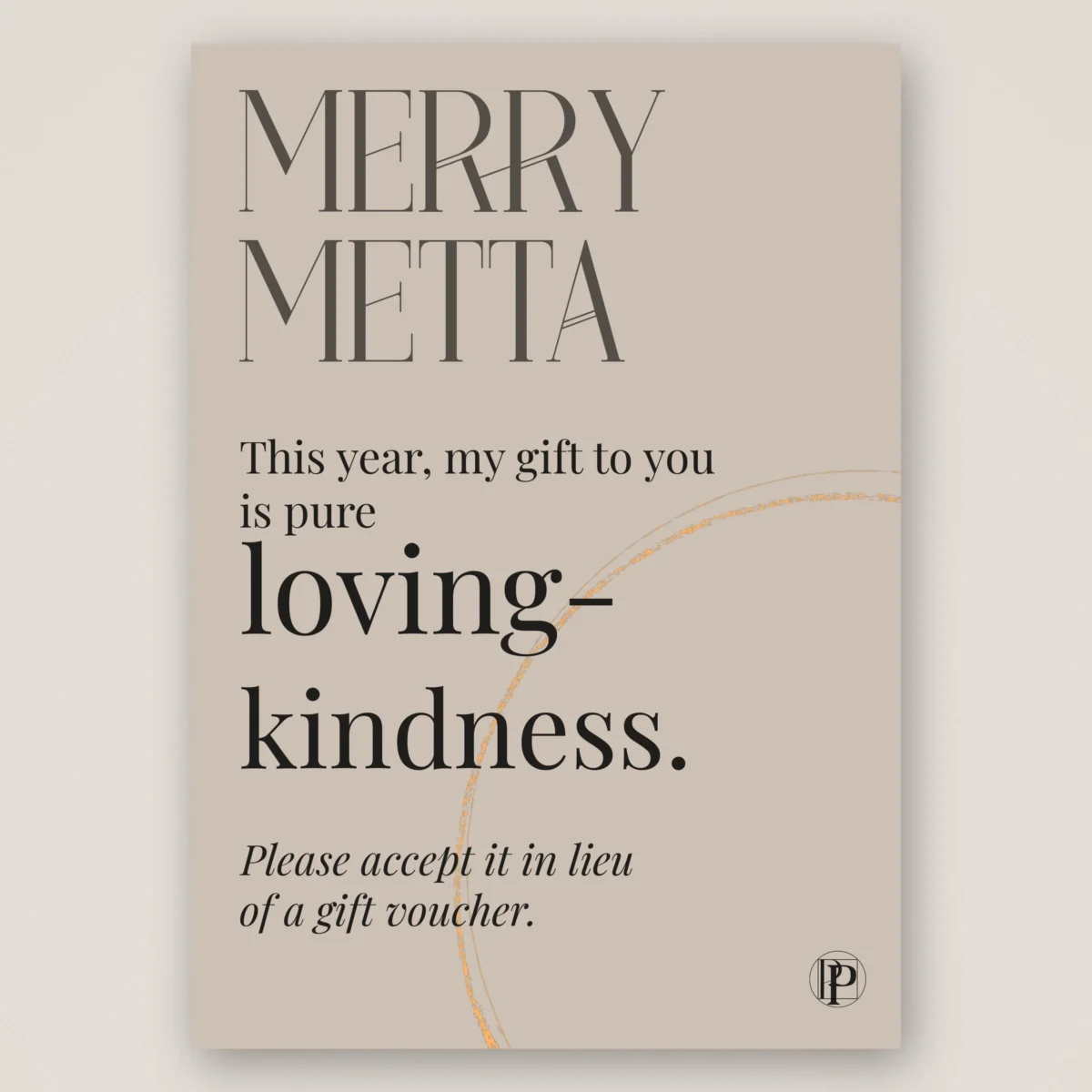 Merry Metta: loving-kindness Buddhist Christmas card, Pulse of the Paradox
