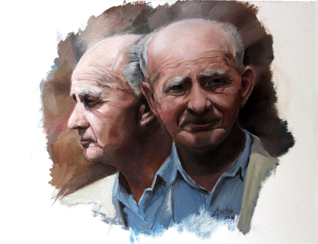 Béla Hamvas Portrait painting of the Hungarian writer and philosopher Béla Hamvas by Csaba Tibor Palotás