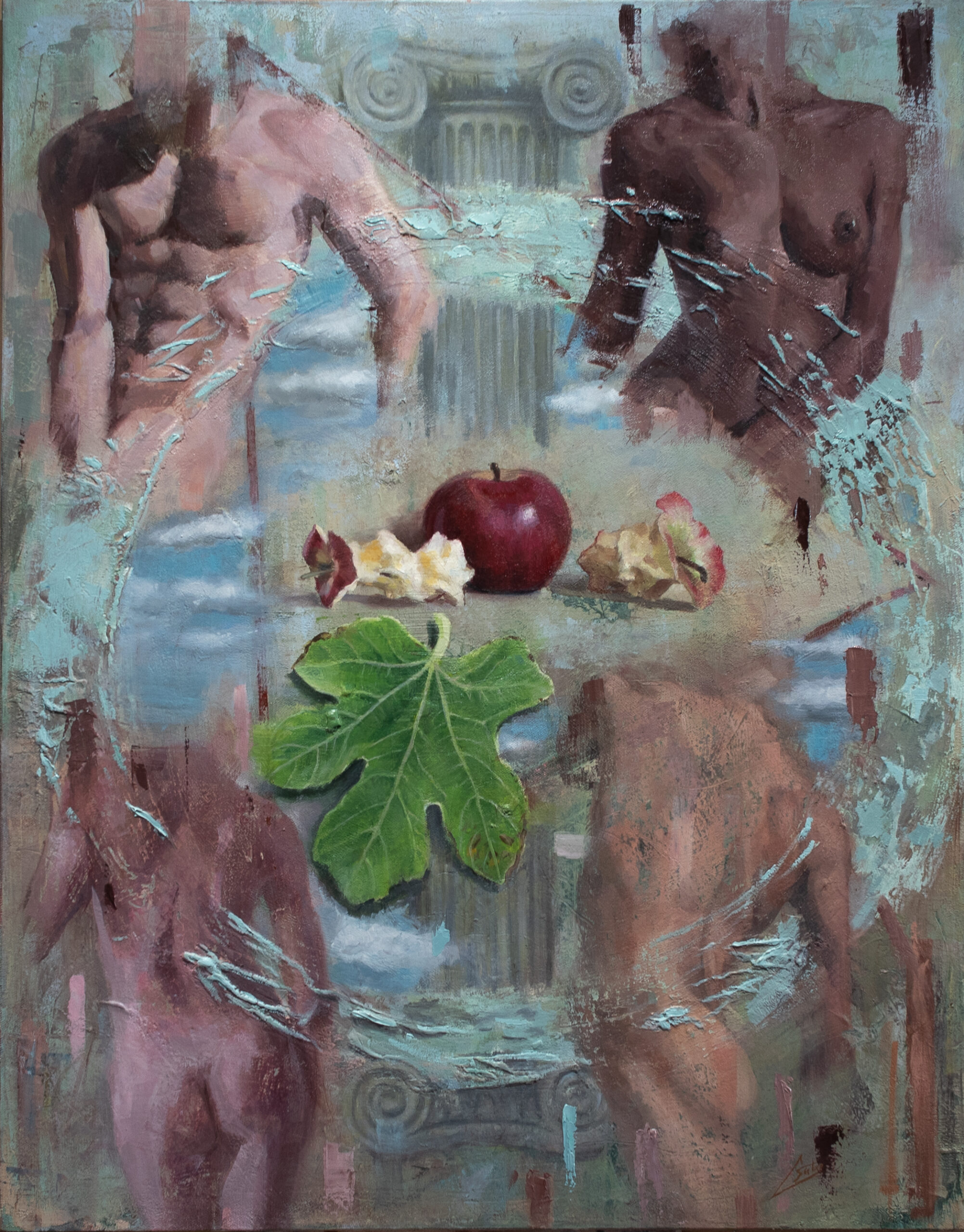 Eve and Adam Eve and Adam, oil painting by Csaba Tibor Palotás
