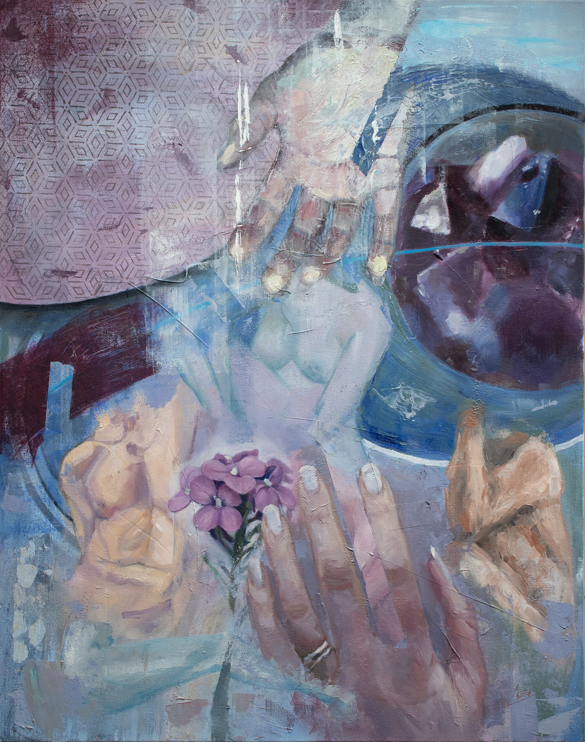 Hands Holding the Void Hands Holding the Void, oil painting by Csaba Tibor Palotás